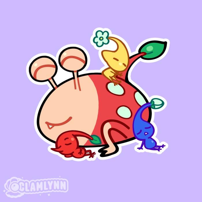 Pikmin Eepmin, Vinyl Glossy Hand Cut Sticker