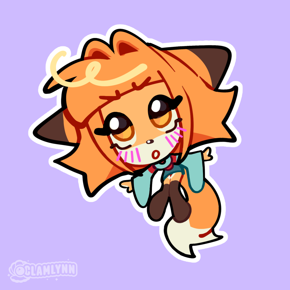 Aiko Chibi Blush Hand Cut Sticker