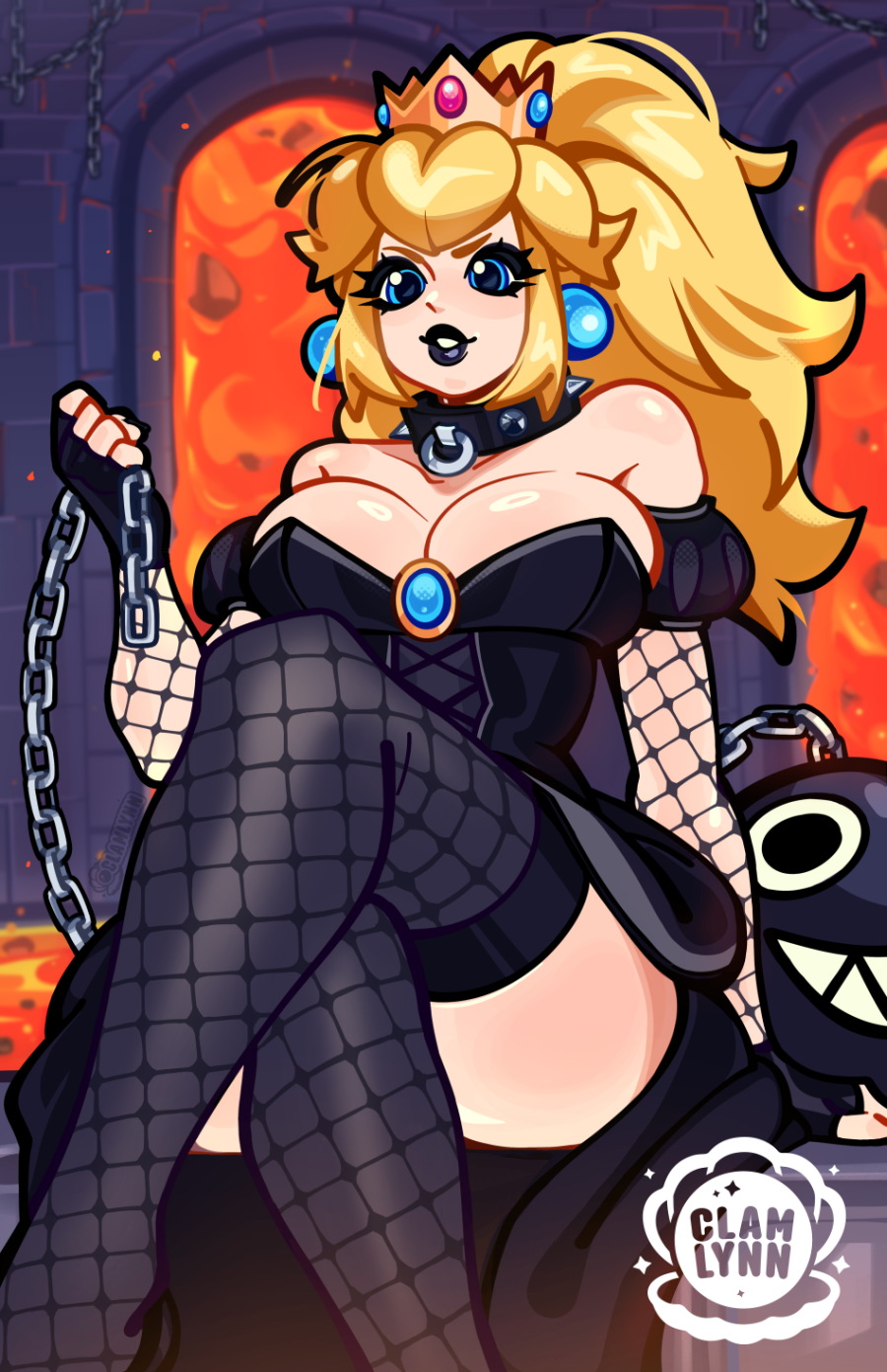 Goth Peach Art Print Poster