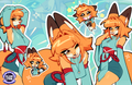 Aiko Fox Collage Poster Print