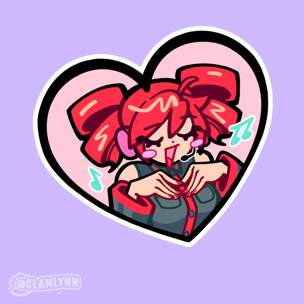 Miku Teto Vocaloid, Vinyl Glossy Hand Cut Sticker