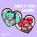 Miku Teto Vocaloid, Vinyl Glossy Hand Cut Sticker